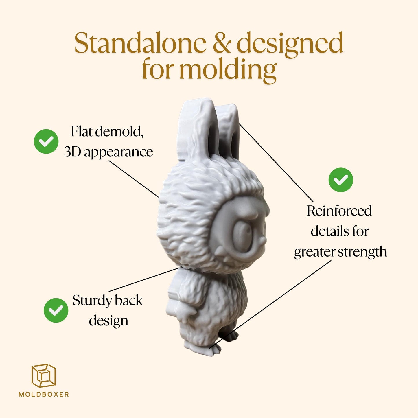 Labubu Silicone Mold - Food Grade & Easy to Demold