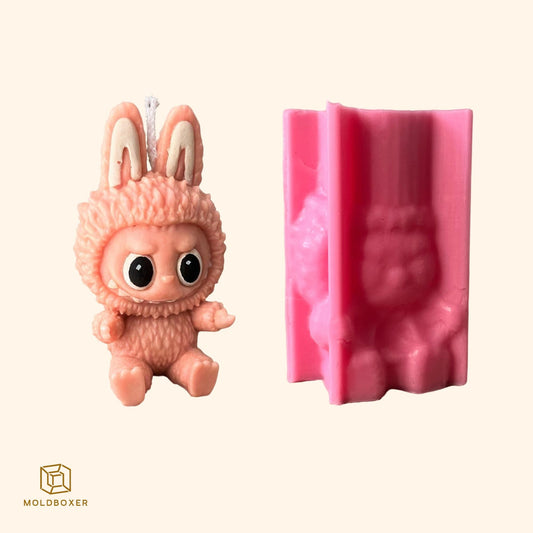 3D Labubu Silicone Mold: Candle, Resin, Food Grade
