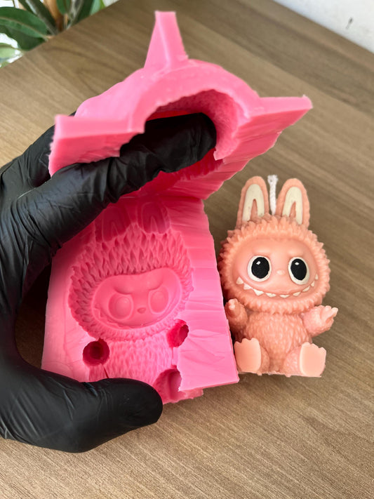 3D Labubu Silicone Mold: Candle, Resin, Food Grade