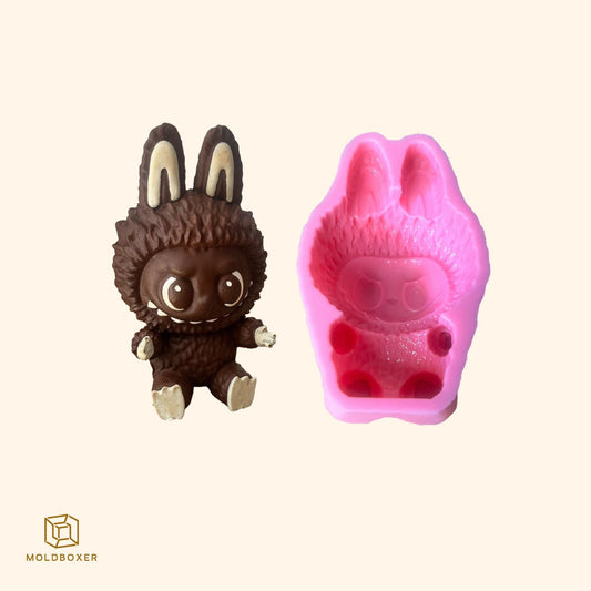 Labubu Silicone Mold - Flat Back - Food Grade