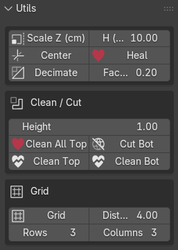 Moldboxer utilities menu in the Blender sidebar.